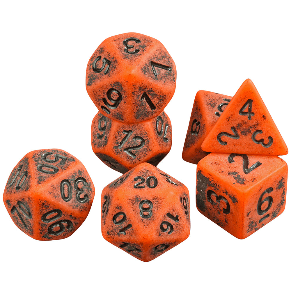 Retro Dice - 7pcs Polyhedral Dice DND Game Dice Set D4-D20 for Party Entertainment Tabletop Game Accessories