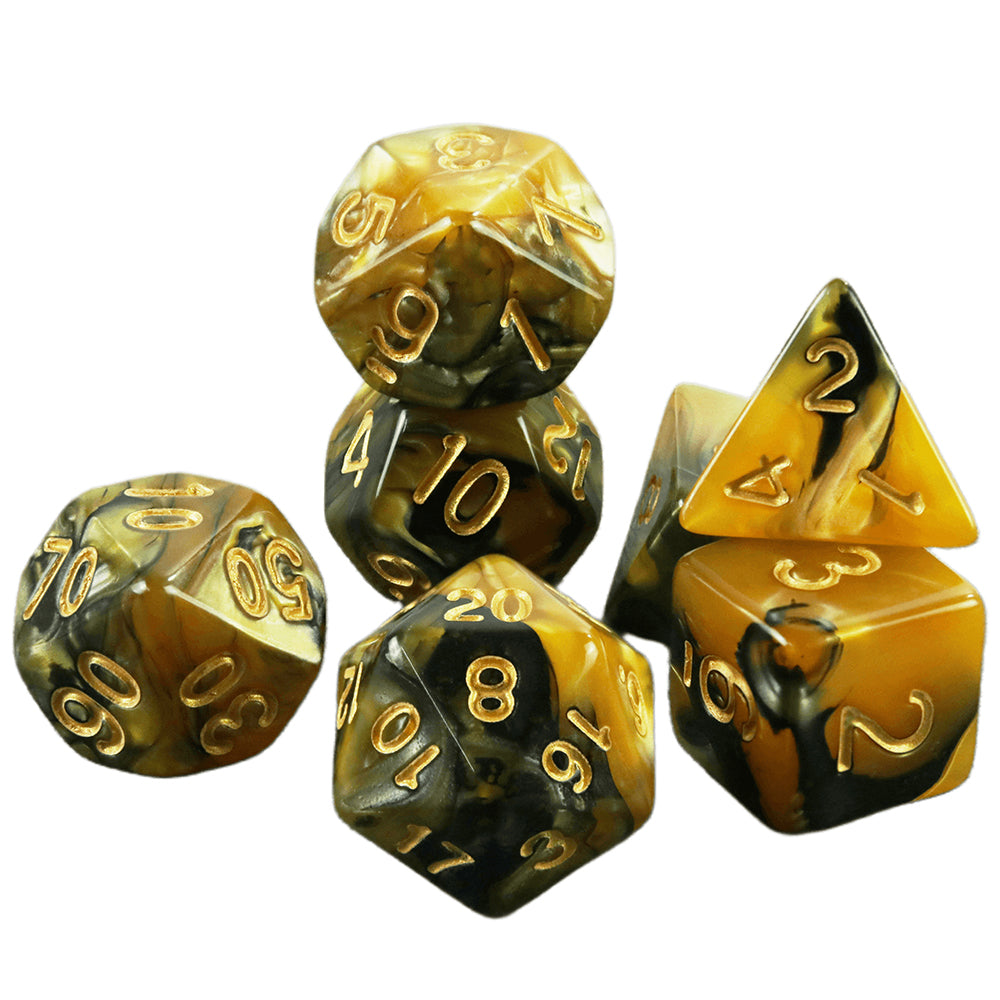 Acrylic Dice Set 7pcs DND Game Polyhedral Dice for Board Game Role Playing Game DND