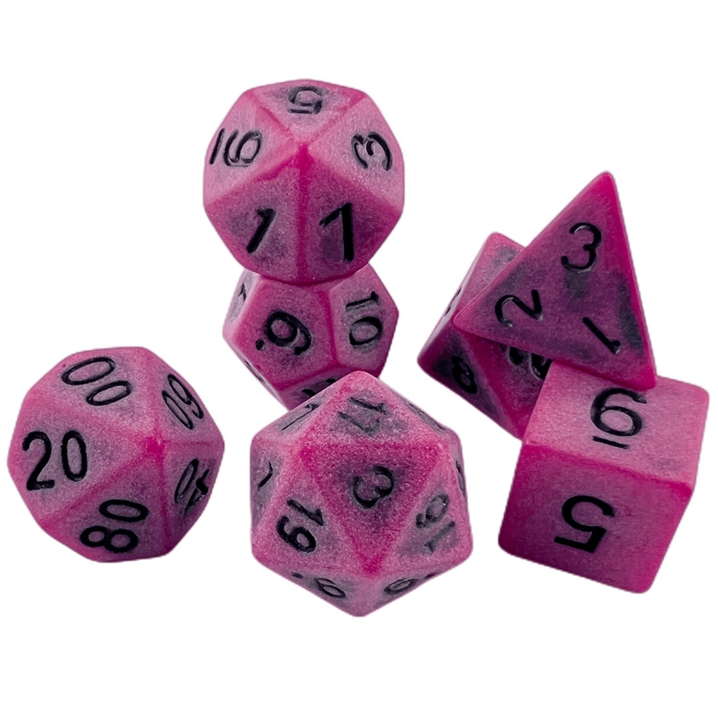 DND Dice Set 7 PCS Polyhedral Retro Dice, for D&D RPG Roleplaying Tabletop Dices, Complete D4 D6 D8 D10 D12 D20 with Tube