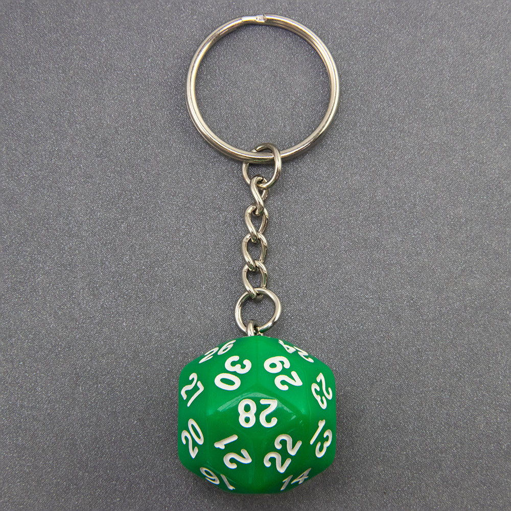 Dice Pendant Keychain Game Souvenirs D30 Dice Keyholder for Men Women Bag