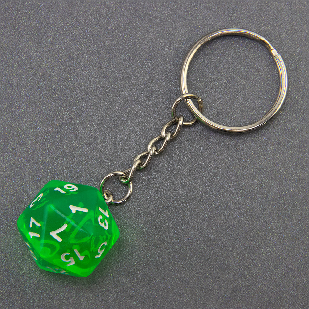 Candy Colored Keychain Board Game Souvenirs Kid Gift Keychain Handbag Table Game Lucky D20 Dice Keychain