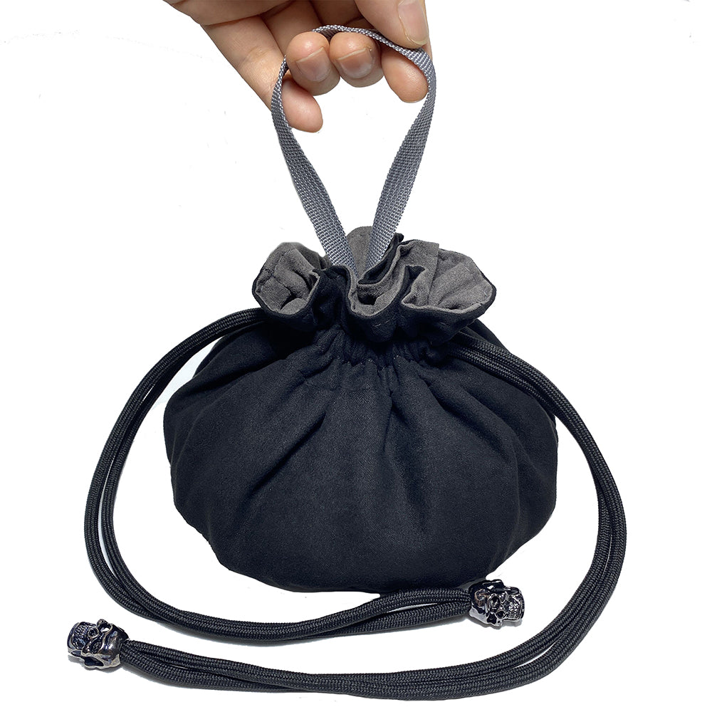 Dice Storage Bag with 8 Compartments, Drawstring Tote Bag, Tabletop Game Dice Storage for DND TRPG