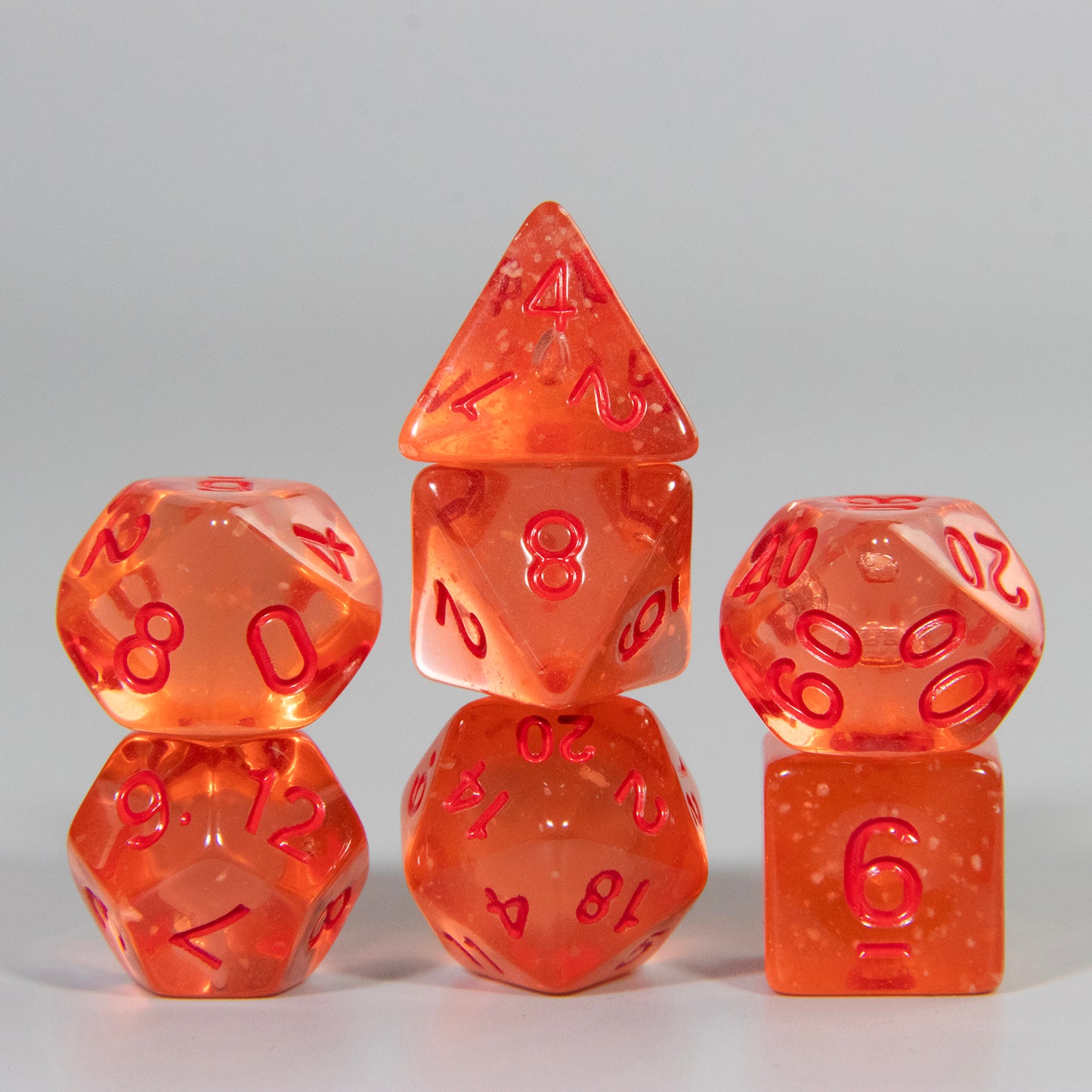 Transparent Dice Set - DND Dice Set for DND RPG Role Playing Game, 7-Piece Polyhedral Dice Set