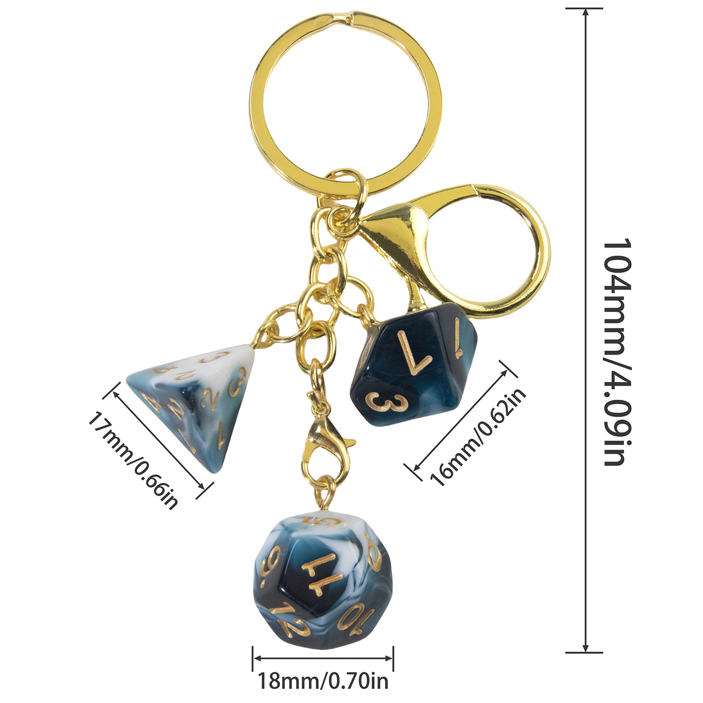 Unique Dice Keychains for Backpack Decoration and Table Games Souvenirs