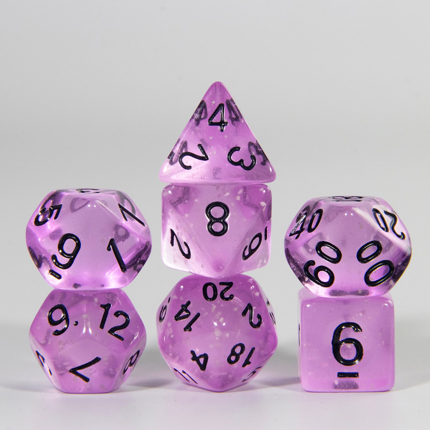 Transparent Dice Set - DND Dice Set for DND RPG Role Playing Game, 7-Piece Polyhedral Dice Set