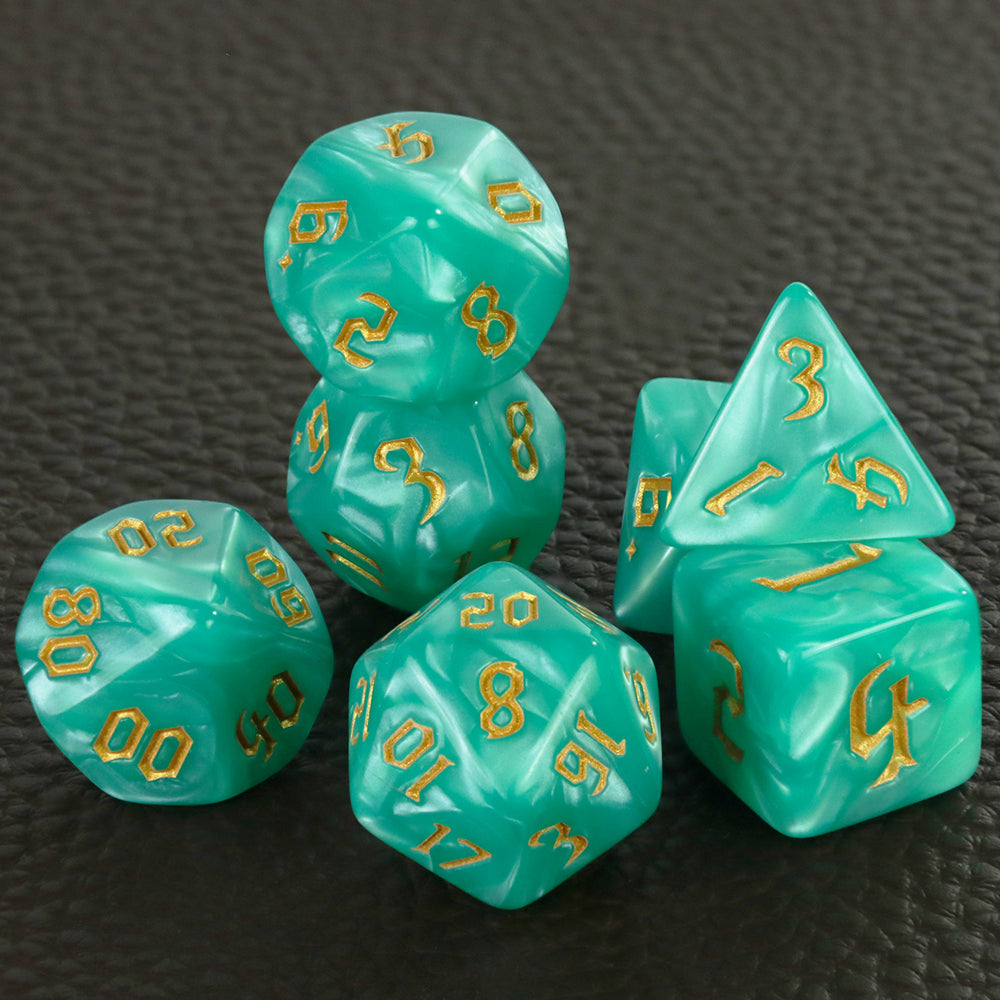 7pcs Polyhedral Dice Set Swirl Color DND Dice for Board Games Role Playing D4 D6 D8 D10 D00 D12 D20 - Roleplaying Game Dice