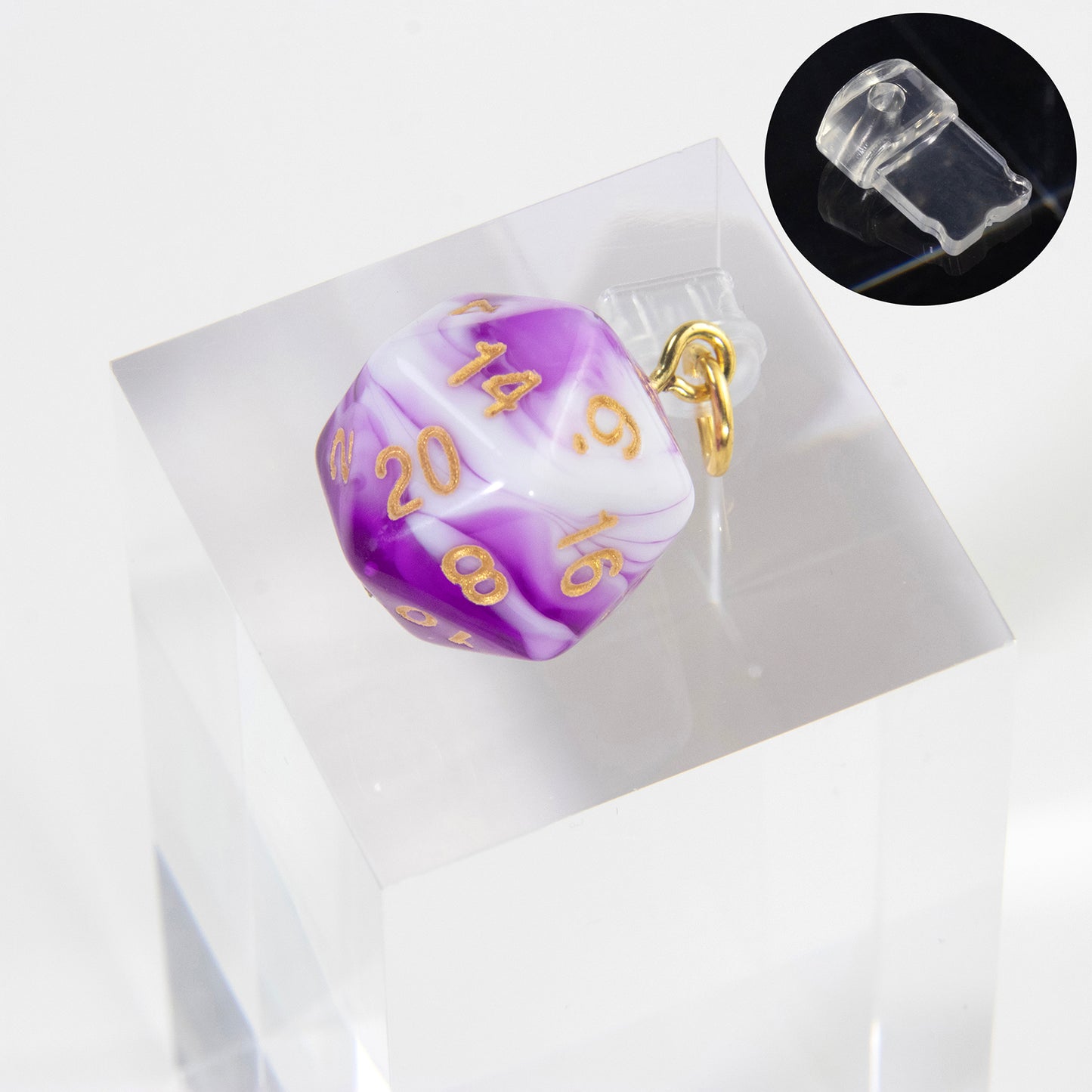 Phone Dust Plug with Acrylic Dice Charm Dust Protection Stopper for iphone Type-C Phone Charge Port