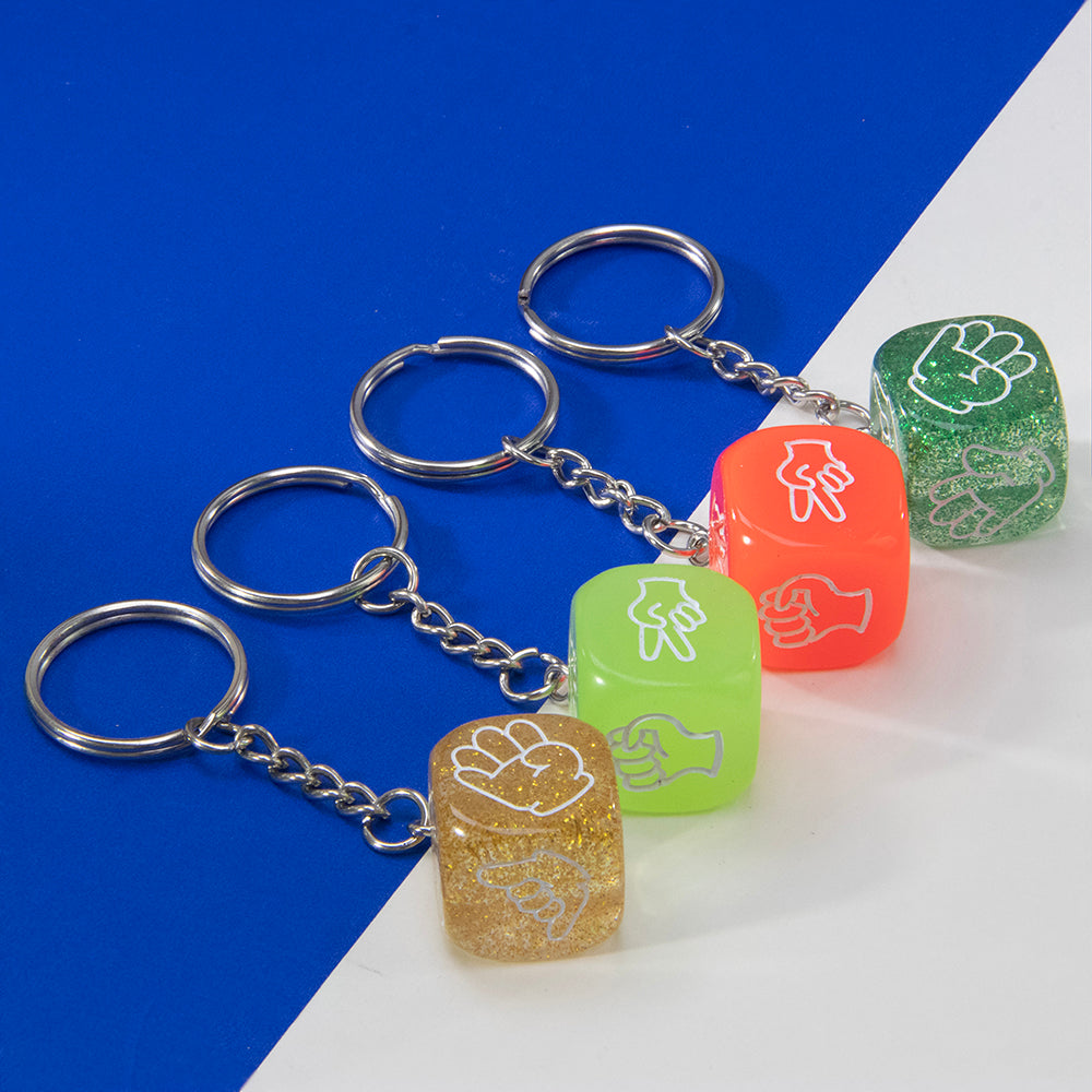 Game Souvenirs Dice Keychain Kid Gift Key Holder for Handbag, Phone Fine Pendant Accessories