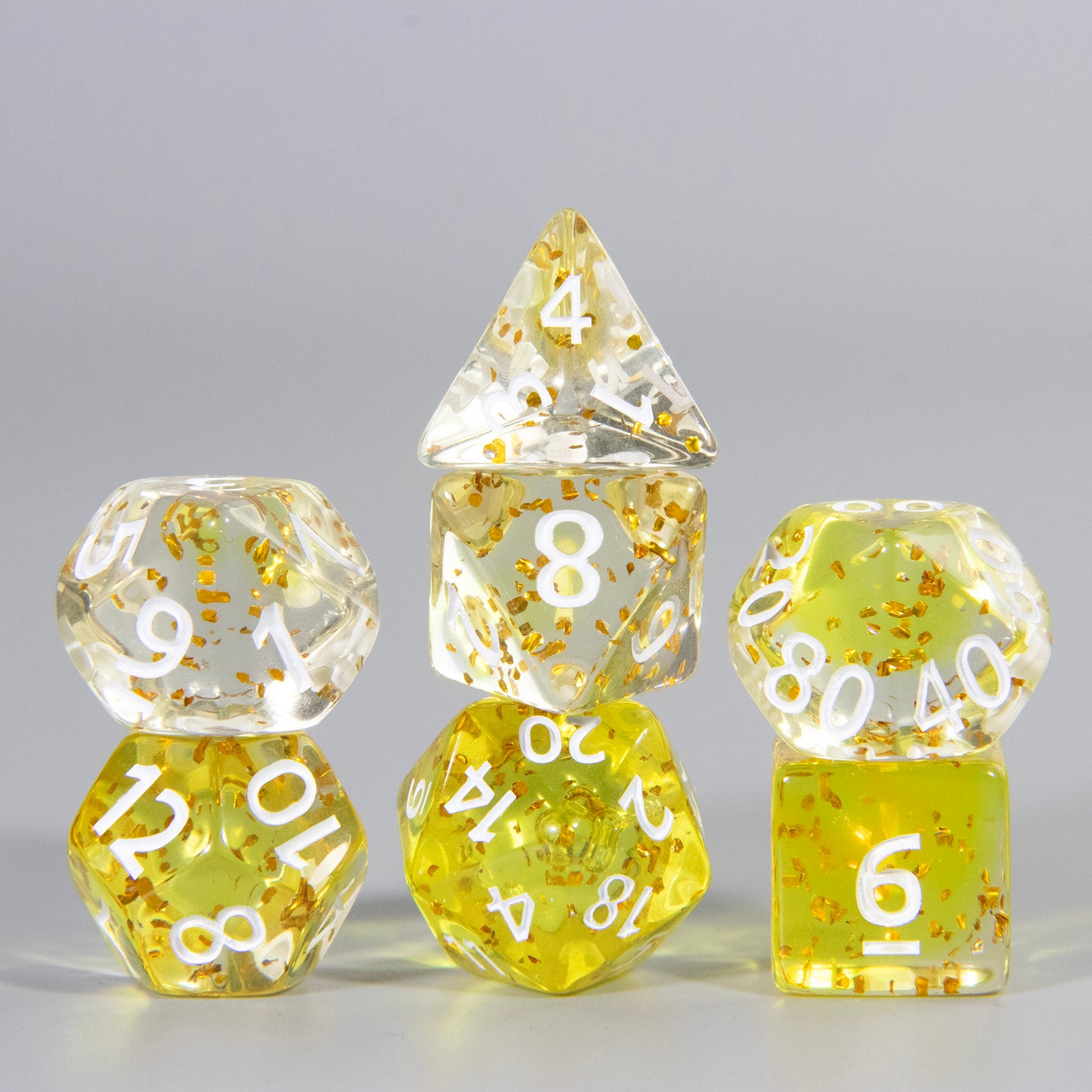 Glitter and Nebula Effect DND Dice Set 7pcs D4-D20 Polyhedral Dice for Role Playing Game Board Game Accessories As Gift