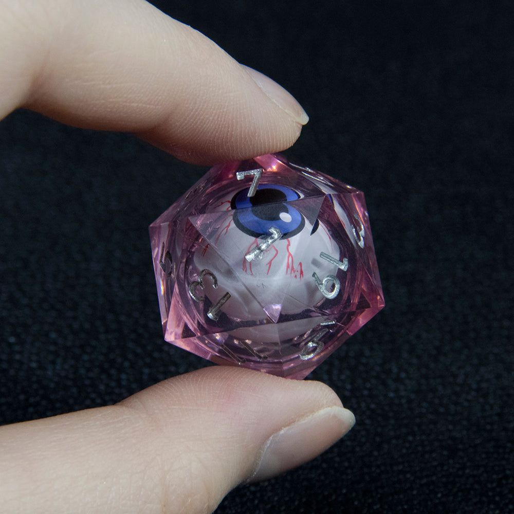 1pc Movable Eyeball Dice D20 Polyhedral for Funny Friend Party Board Game Entertainment Pink Blue