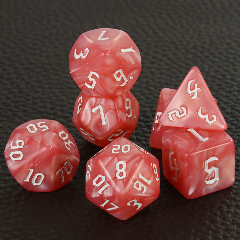 7pcs Polyhedral Dice Set Swirl Color DND Dice for Board Games Role Playing D4 D6 D8 D10 D00 D12 D20 - Roleplaying Game Dice