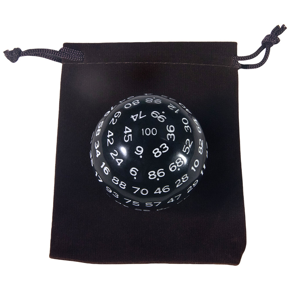 Multi-sided D100 Dice Polyhedral Acrylic 100 Sided Dices with Bag for Role Playing Table Games Party
