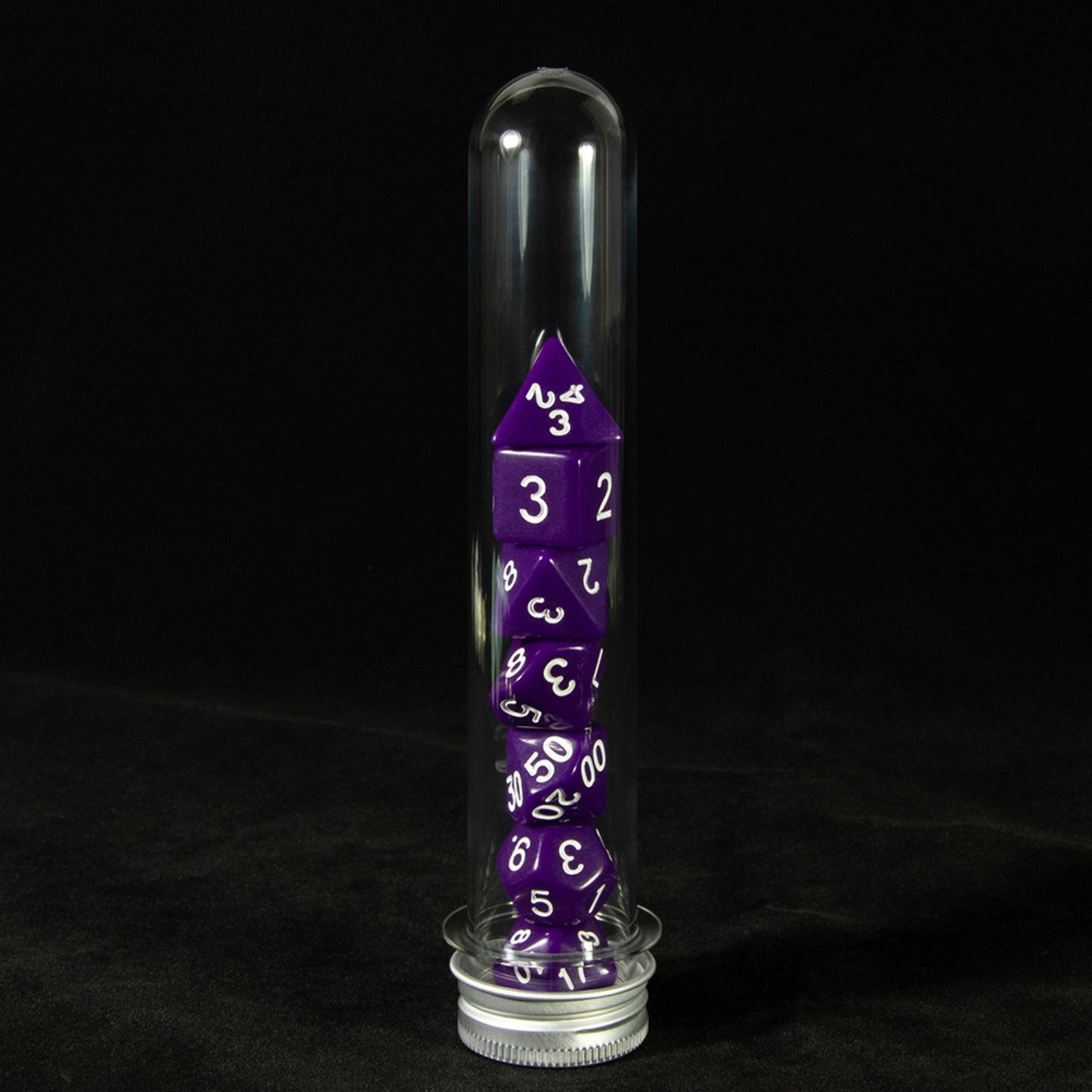 Colorful Dice 7pcs Polyhedral Digital Dice Set D4-D20 with Tube for DND RPG Game Board Game Accessories