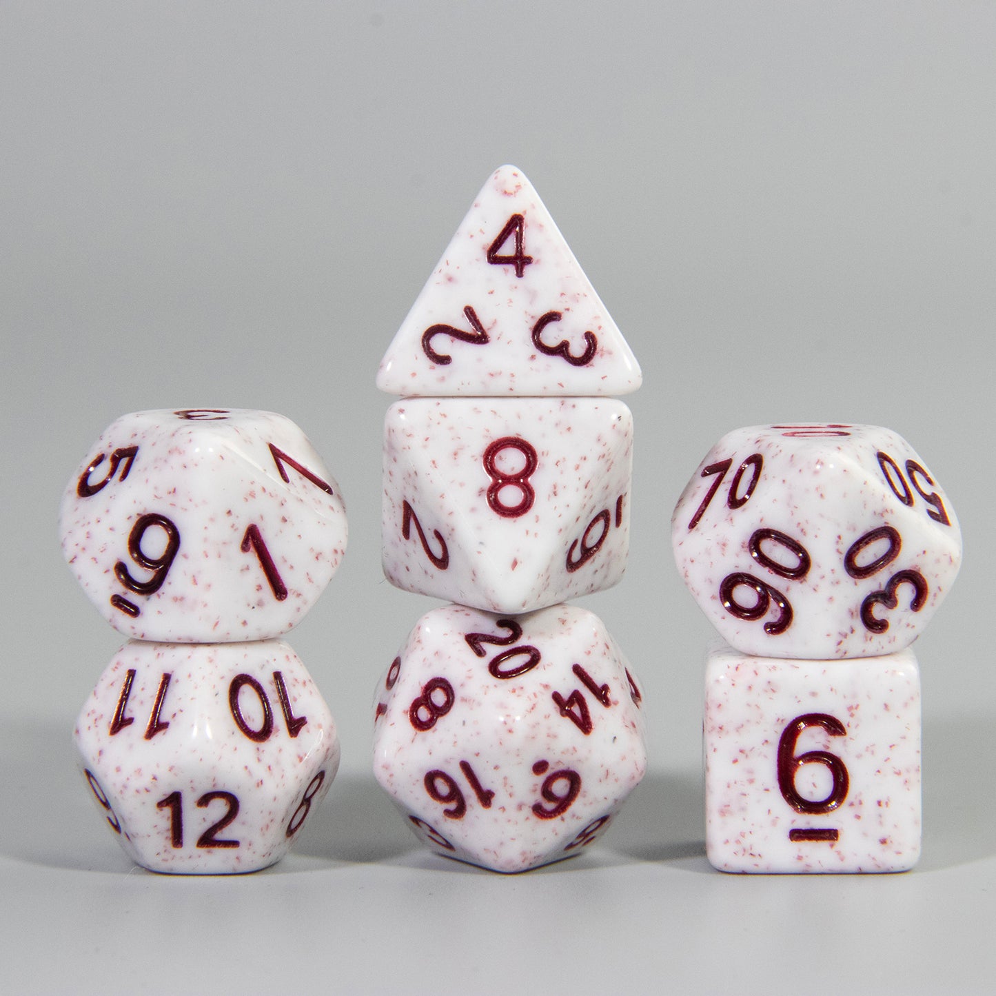 DND Polyhederal Dice Set 7pcs Game Dice D4-D20 for Dragons Game Table Board Roll Playing Games Solid Color Dice
