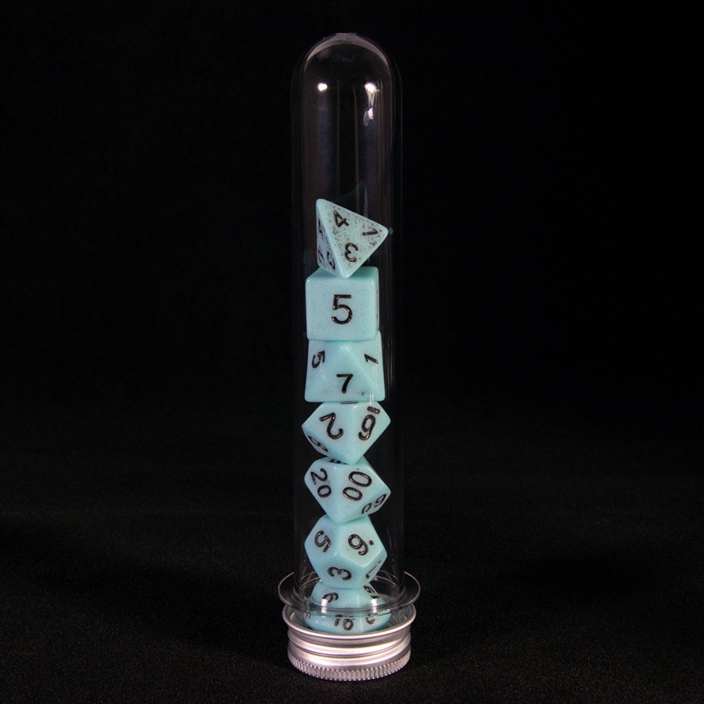 DND Dice Set 7 PCS Polyhedral Retro Dice, for D&D RPG Roleplaying Tabletop Dices, Complete D4 D6 D8 D10 D12 D20 with Tube