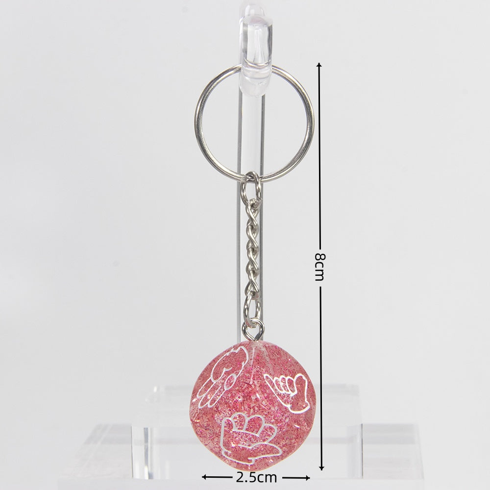 Game Souvenirs Dice Keychain Kid Gift Key Holder for Handbag, Phone Fine Pendant Accessories