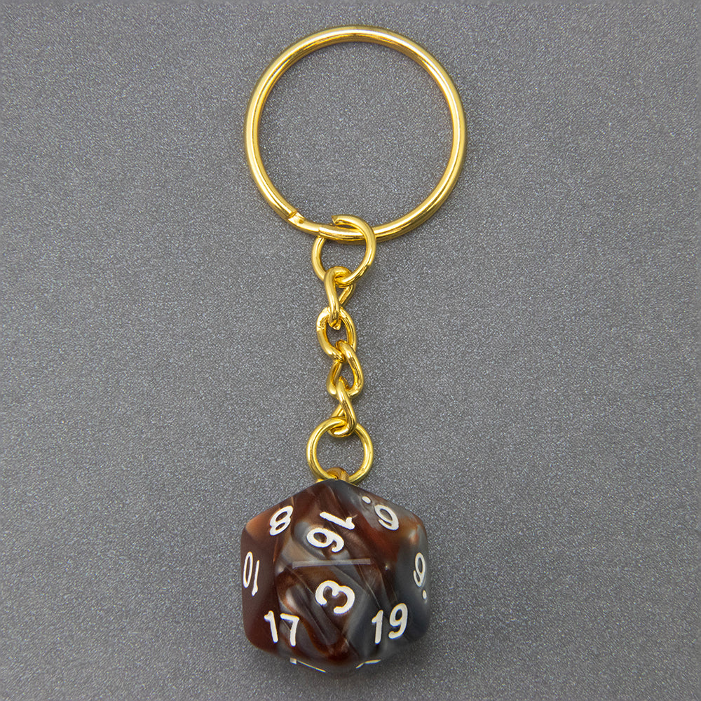 Colored Dice Keychain Lucky Keyring Table Game Souvenirs Perfect for DND Game Lover Gift, Bag, Car Pendant