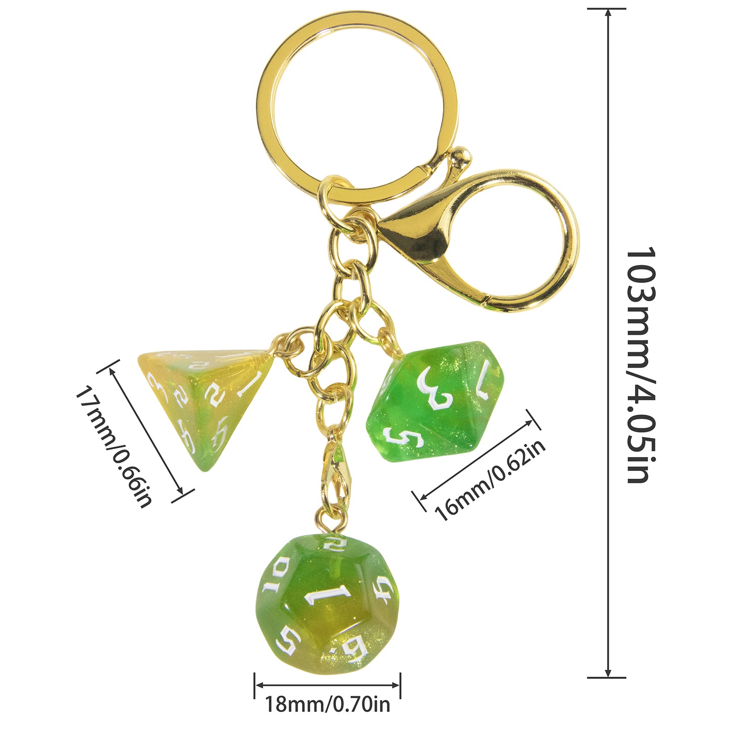 Fashionable Dice Pendant Keychain, Great Decoration for Backpacks Car Keychains