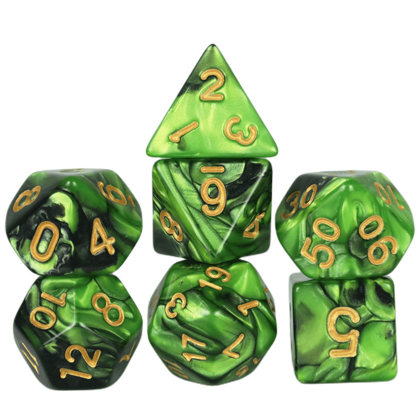 7pcs DND Polyhedral Dice Double-color Dice with for Board Game DND RPG Role Playing Game Accessories