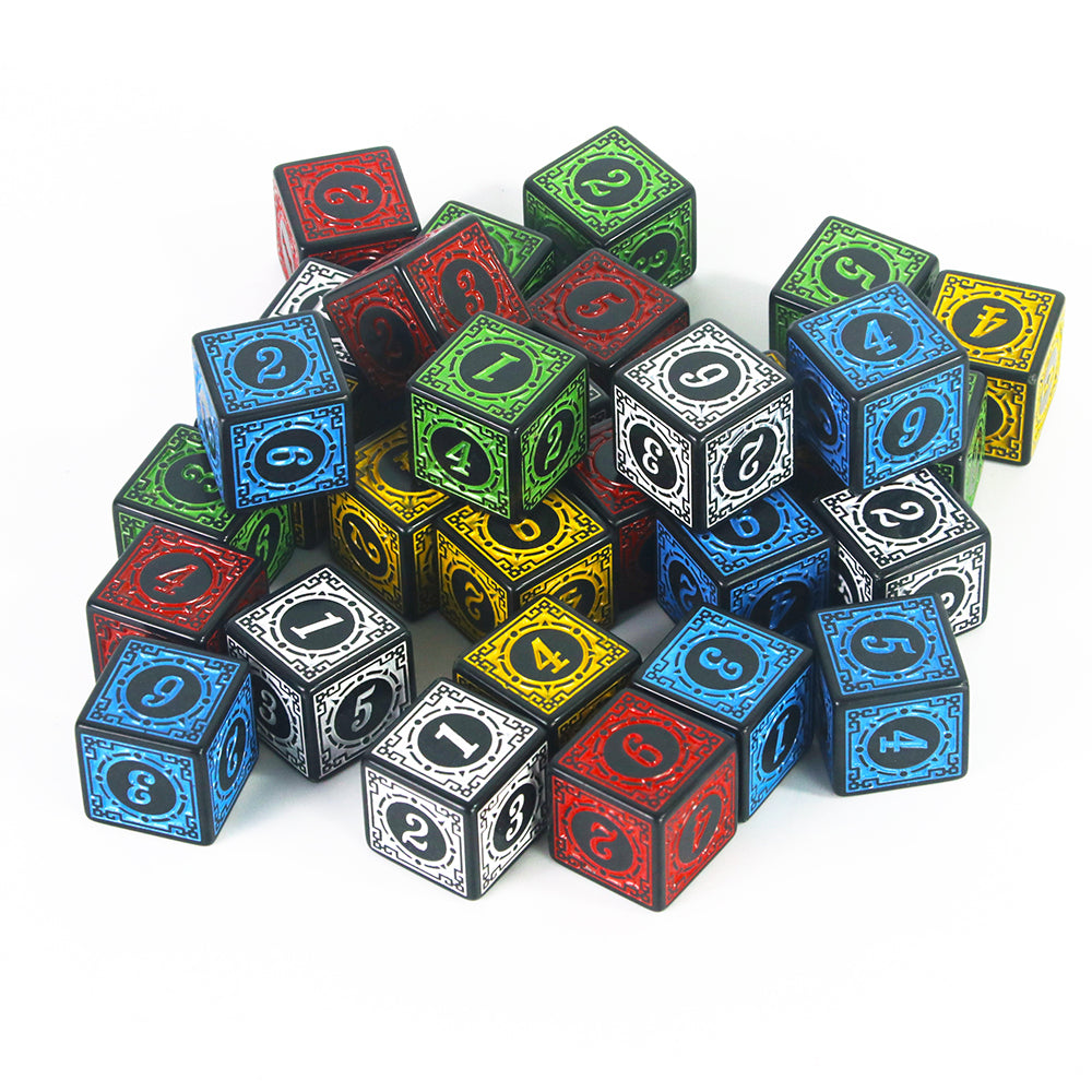 D6 Dice Set 10pcs Polyhedral Game Dice for DND RPG Party Club Tabletop Game Supplies