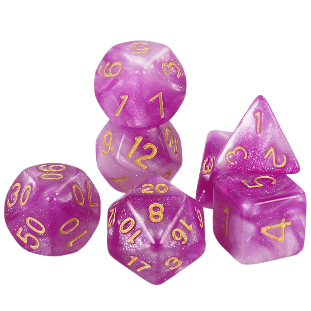 Creative Universe Galaxy DND Game Dice Polyhedral Dice Set with Tube for Souvenirst Entertainment RPG Table Game