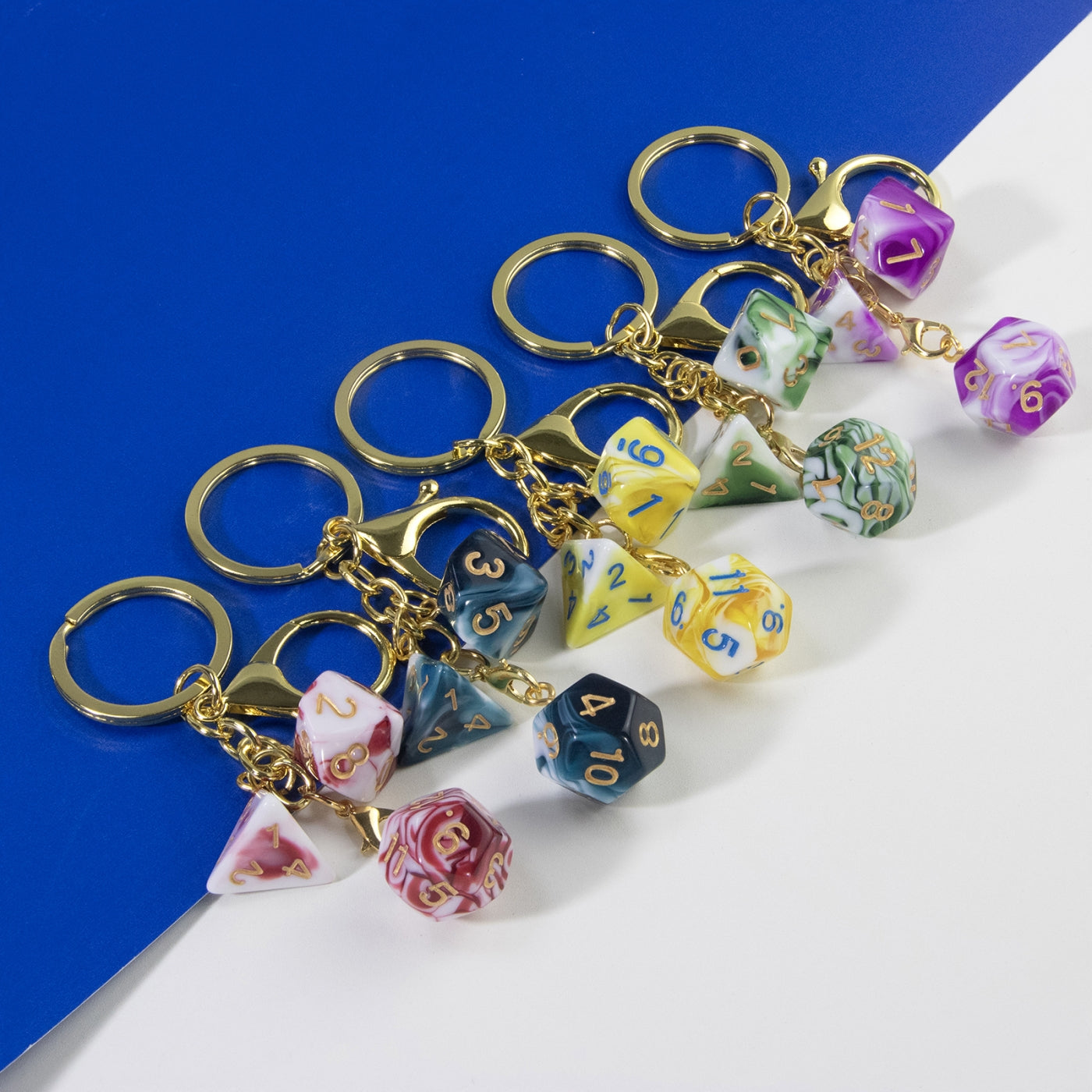 Unique Dice Keychains for Backpack Decoration and Table Games Souvenirs