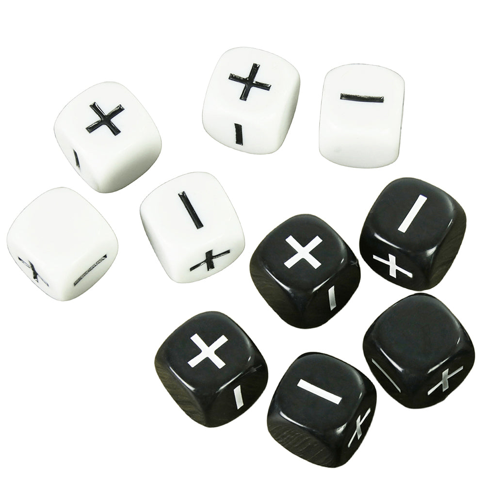 10pcs Fortune Dice +/- Symbol Dice for Adventure Tabletop Game