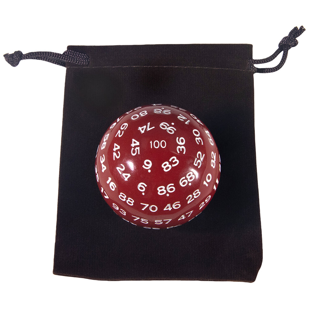 Multi-sided D100 Dice Polyhedral Acrylic 100 Sided Dices with Bag for Role Playing Table Games Party