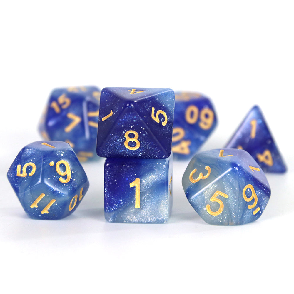 DND Dice Set 7pcs Mixing Color and Glitter Polyhedral Dice for DND TRPG Board Game Accessories Tabletop Game Dice D4 D6 D10 D00 D12 D20