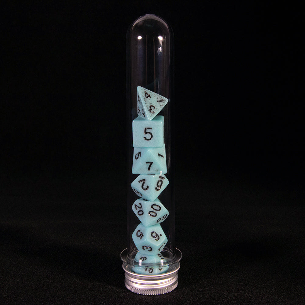 DND Dice Set 7 PCS Polyhedral Retro Dice, for D&D RPG Roleplaying Tabletop Dices, Complete D4 D6 D8 D10 D12 D20 with Tube