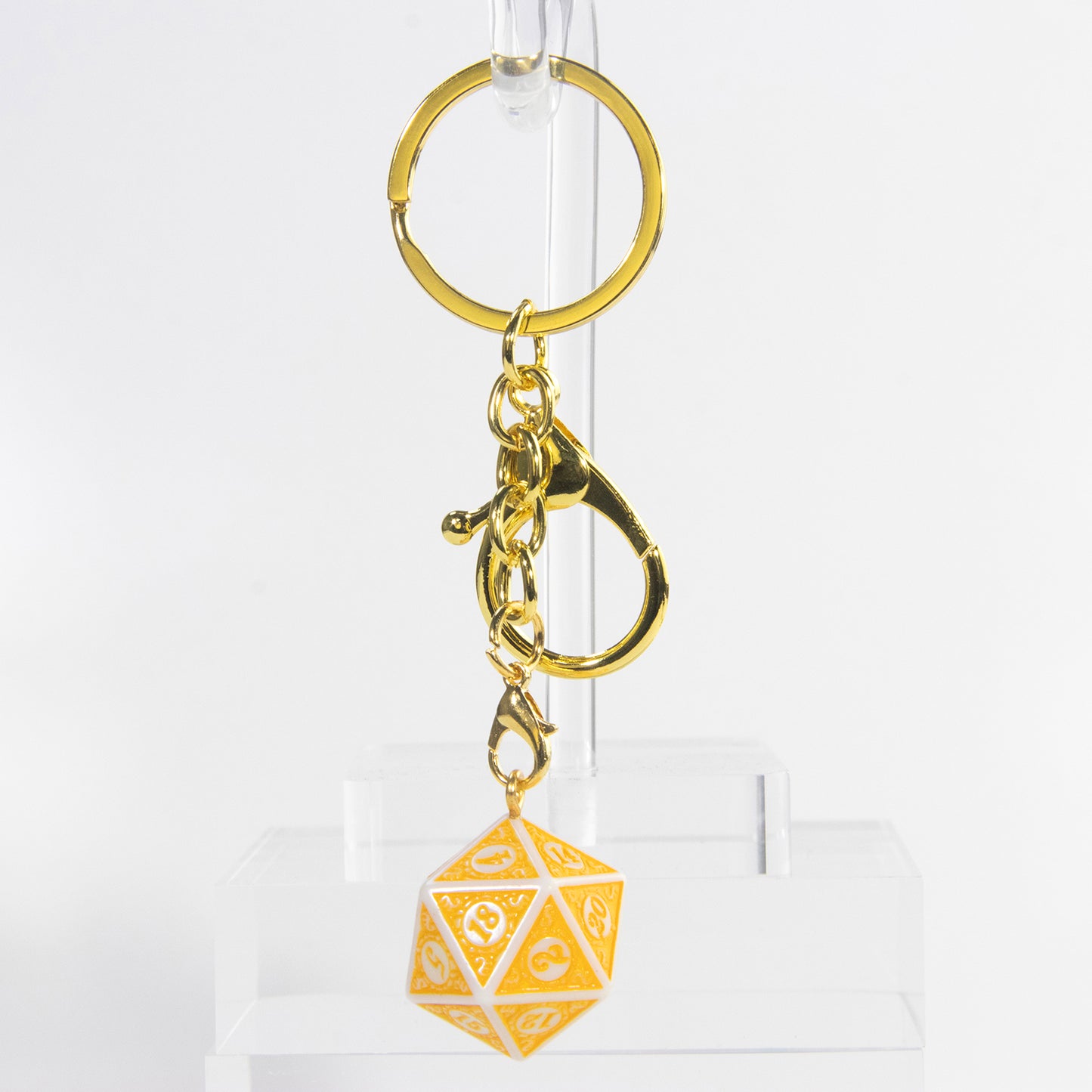Lucky Dice Keychain, Colorful Acrylic Key Holder Bag Car Pendant, DND RPG Table Game Fans Souvenir Gift Jewelry
