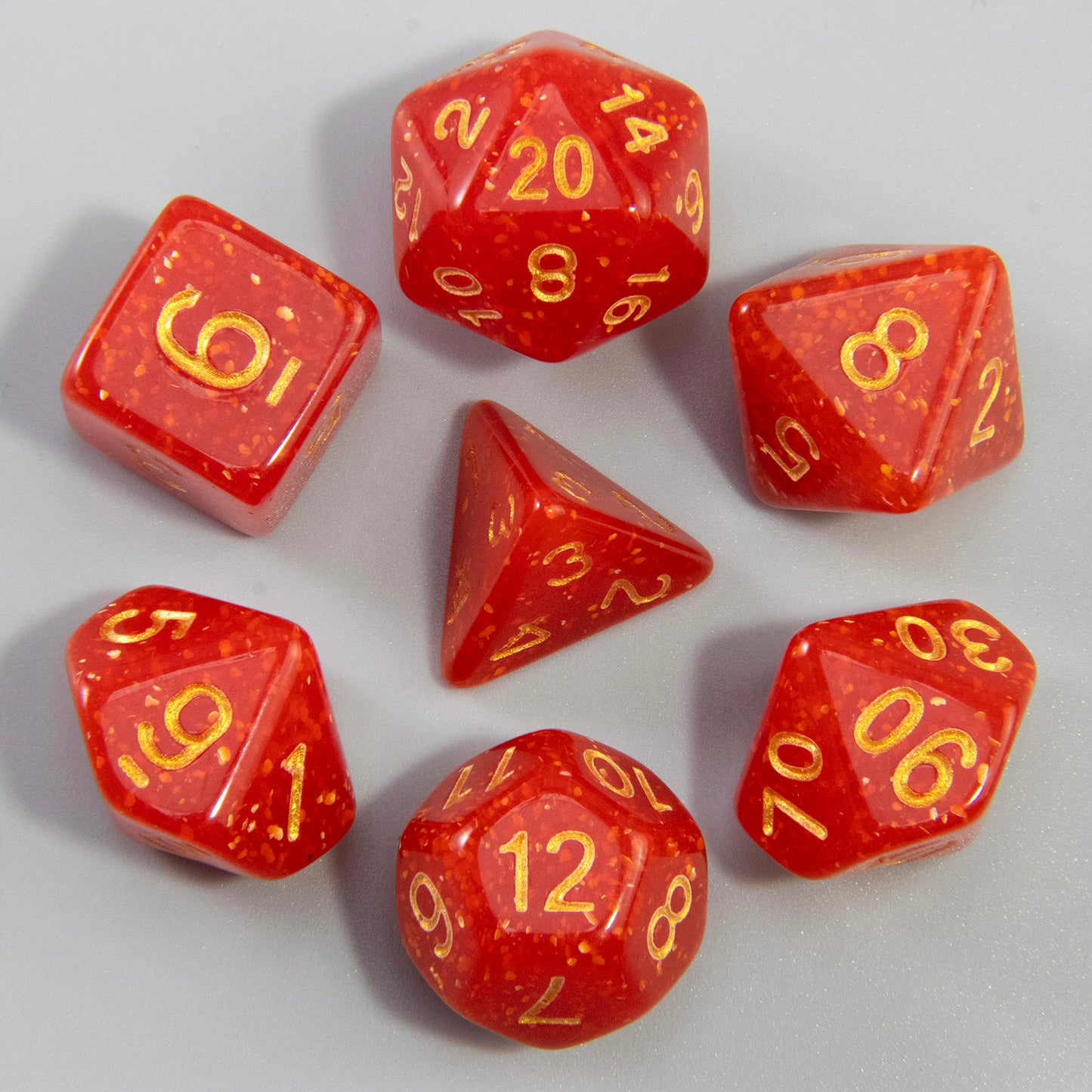 DND Polyhederal Dice Set 7pcs Game Dice D4-D20 for Dragons Game Table Board Roll Playing Games Solid Color Dice