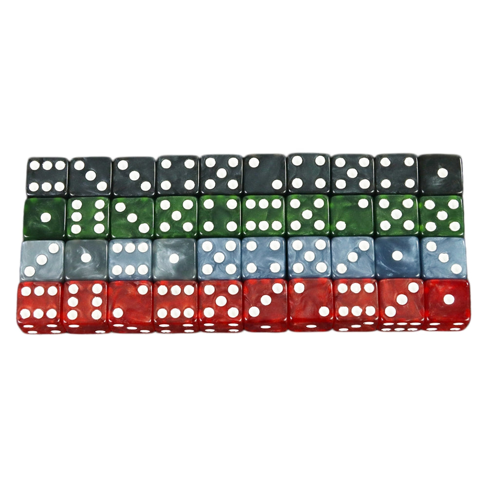 10pcs 12mm D6 Dice Mini 6-sided Marble Effect Square Corner Game Dice for Funny Party Board Games DNDGame RPG