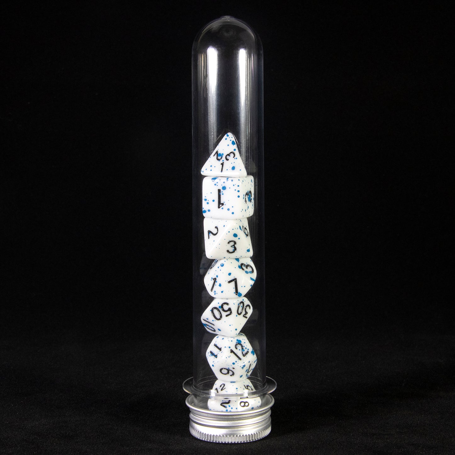 DND Dice 7 Pieces Polyhedral Dice Set with Tube for D&D TRPG Board Game and Role Playing Game Accessories