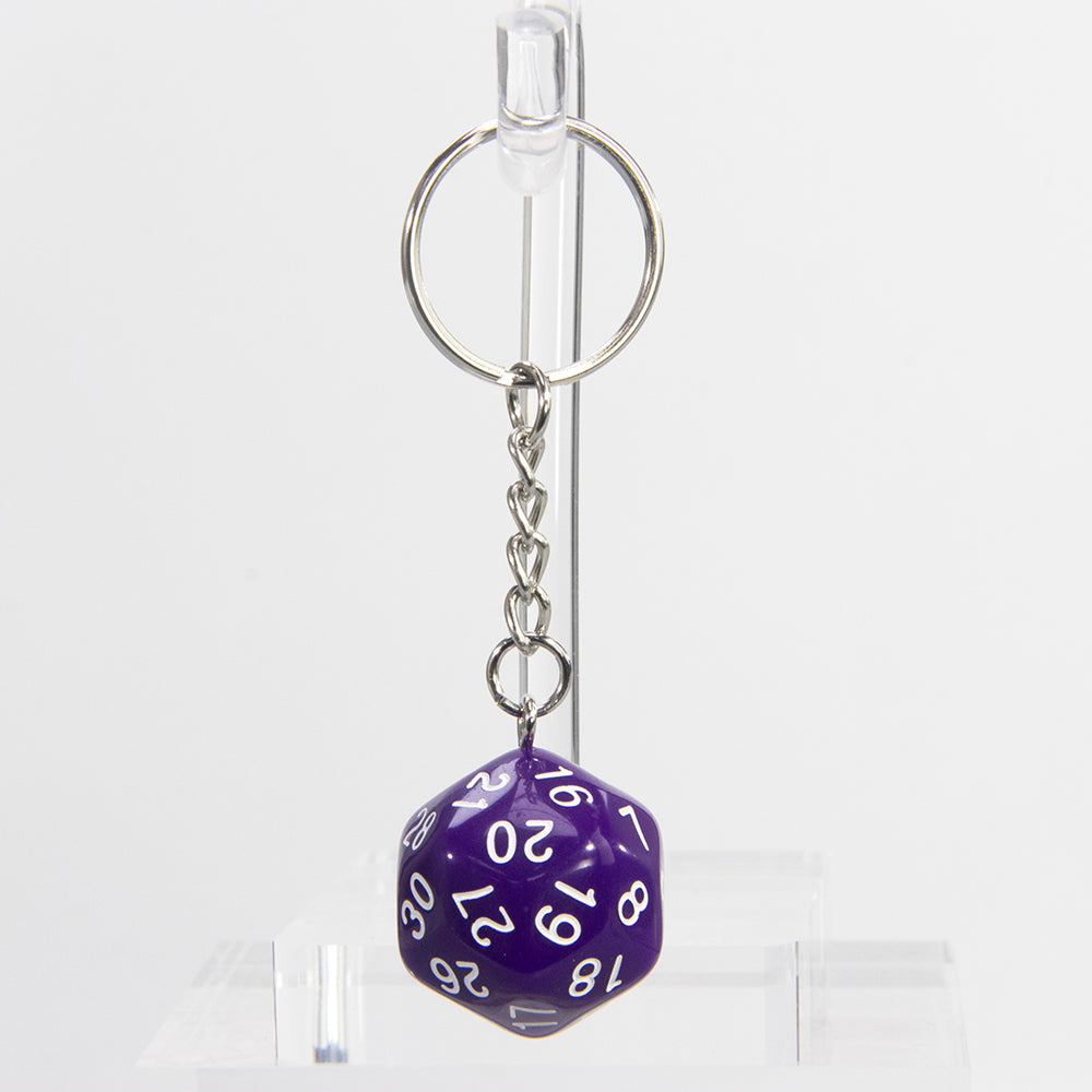 Dice Pendant Keychain Game Souvenirs D30 Dice Keyholder for Men Women Bag