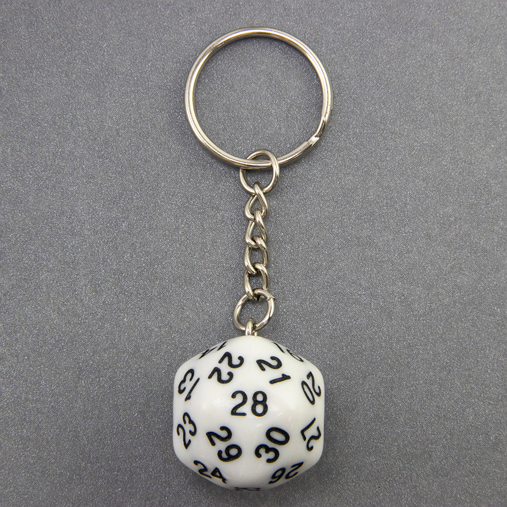 Dice Pendant Keychain Game Souvenirs D30 Dice Keyholder for Men Women Bag