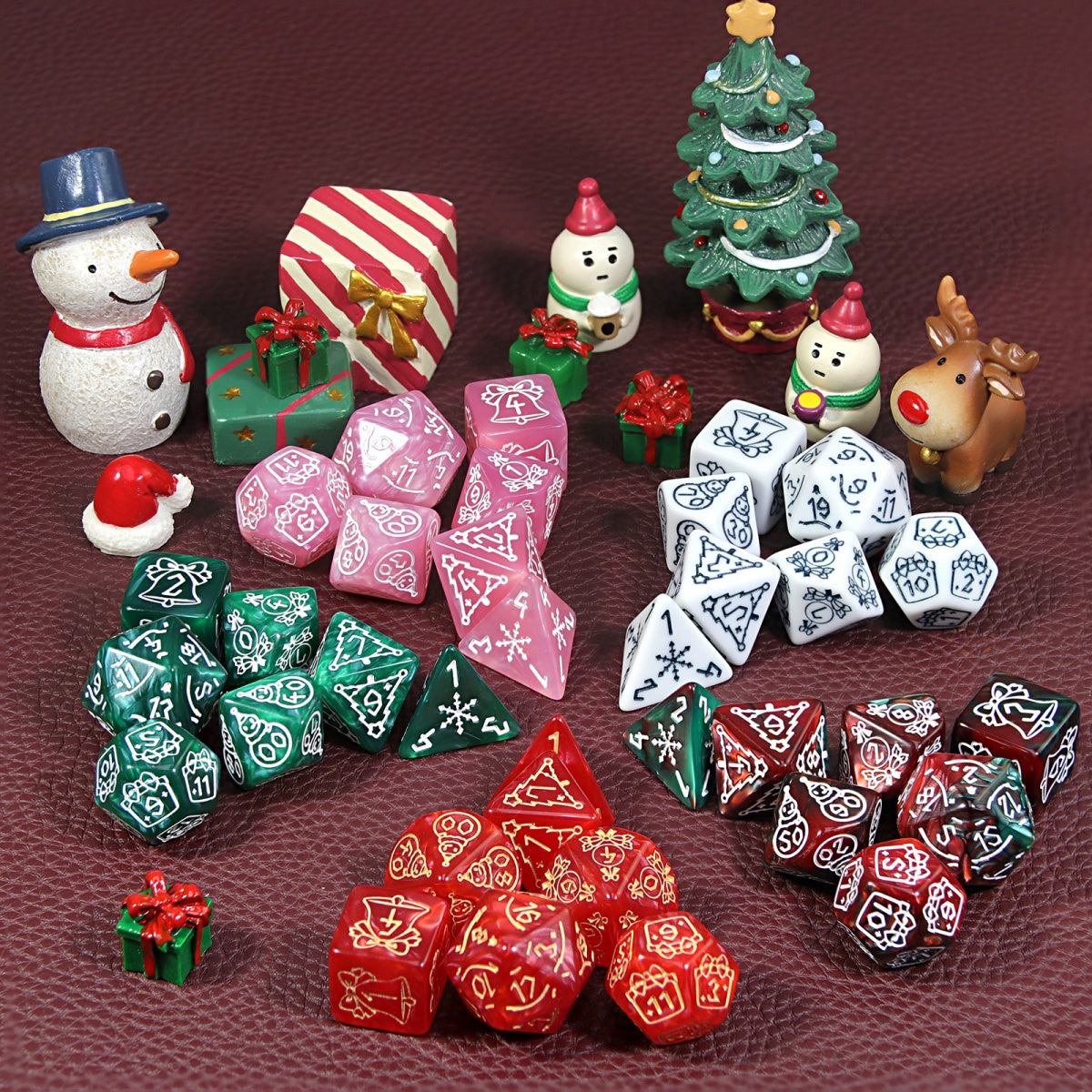 7pcs DND Board Game Dice Digital Polyhedral Dice for Magic Game DND RPG Table Game Entertainment Supplies