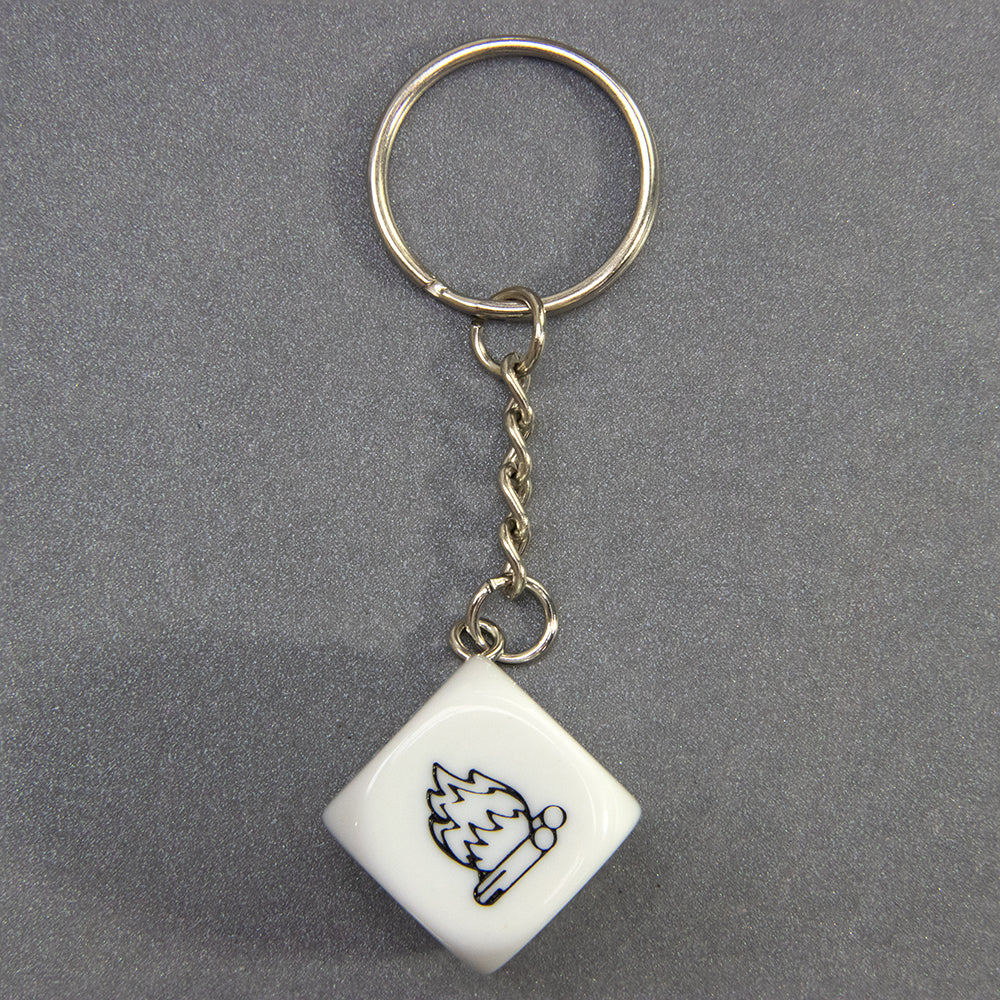 Engraved Pattern dice keychain Kid Creative Birthday Gift key holder for Handbag, Phone Fine Pendant