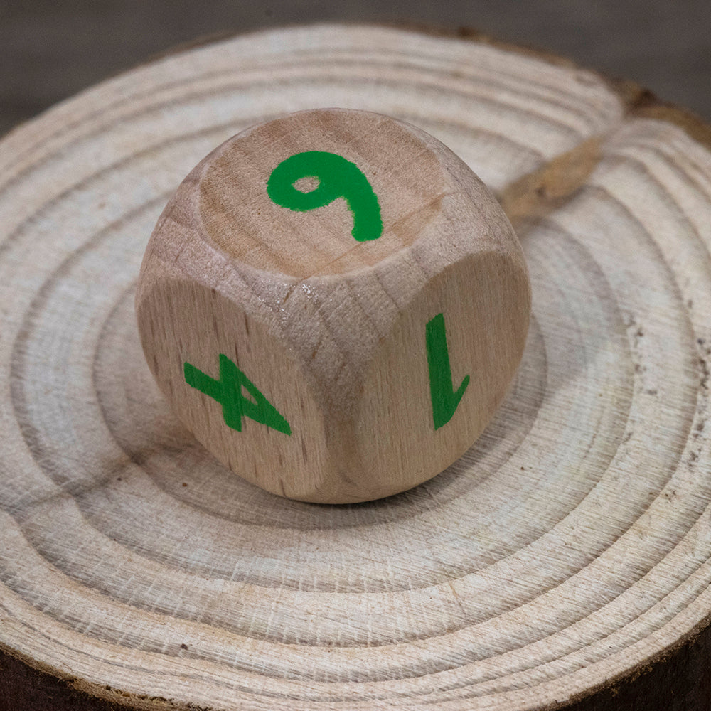 5pcs 16mm Wooden Dice 6 Sided Game Dice for Dice Game Math Teaching DIY Board Game