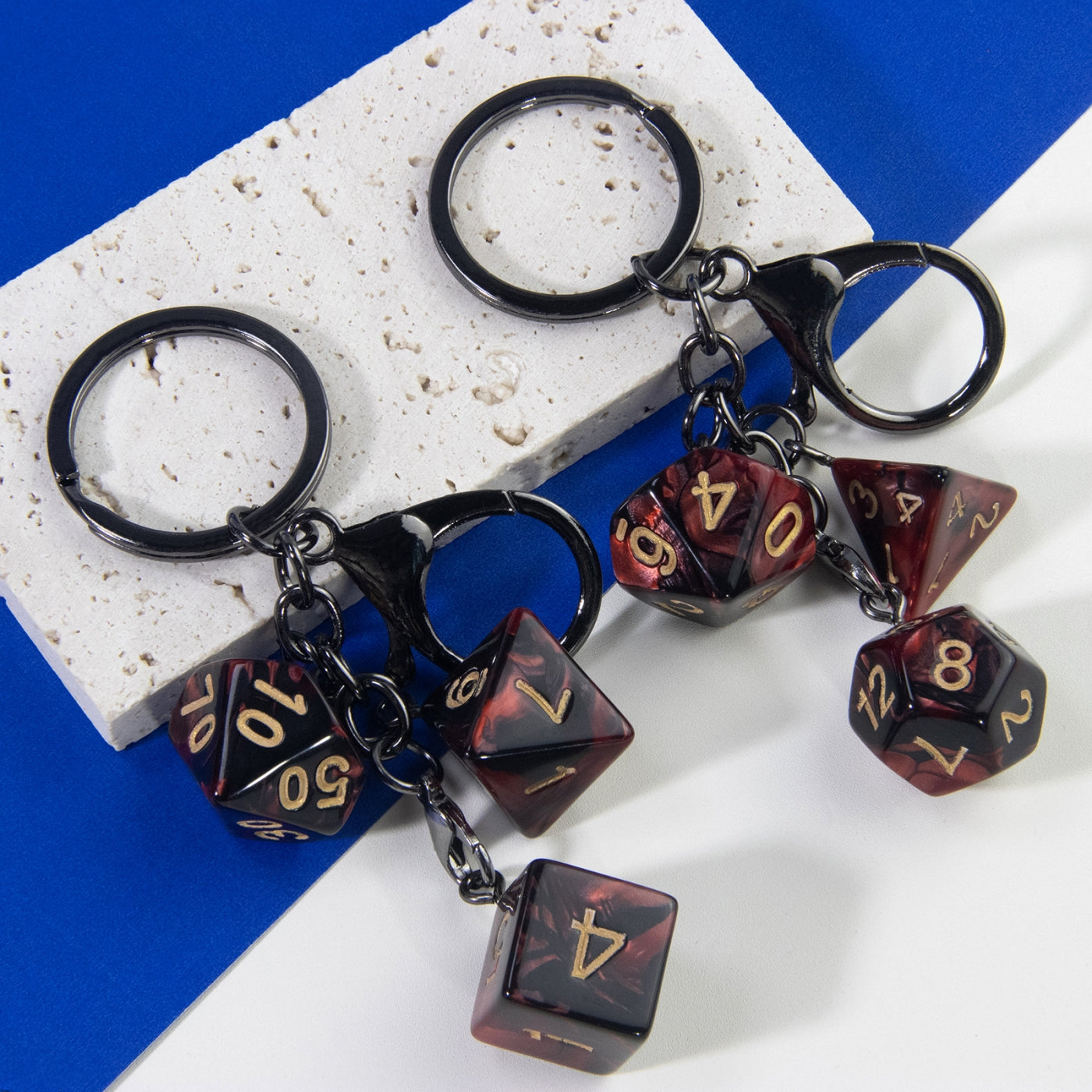 Dice Keychain Keyring Table Game Key Chain for Bag Pendant Game Dice