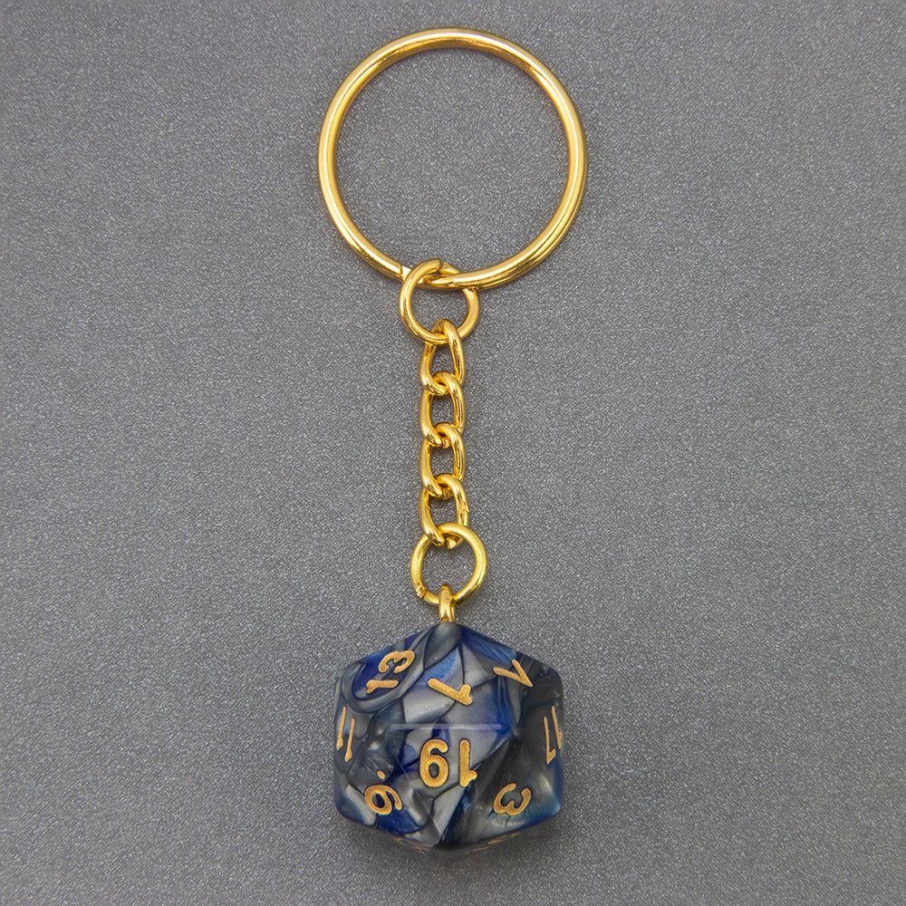 Colored Dice Keychain Lucky Keyring Table Game Souvenirs Perfect for DND Game Lover Gift, Bag, Car Pendant