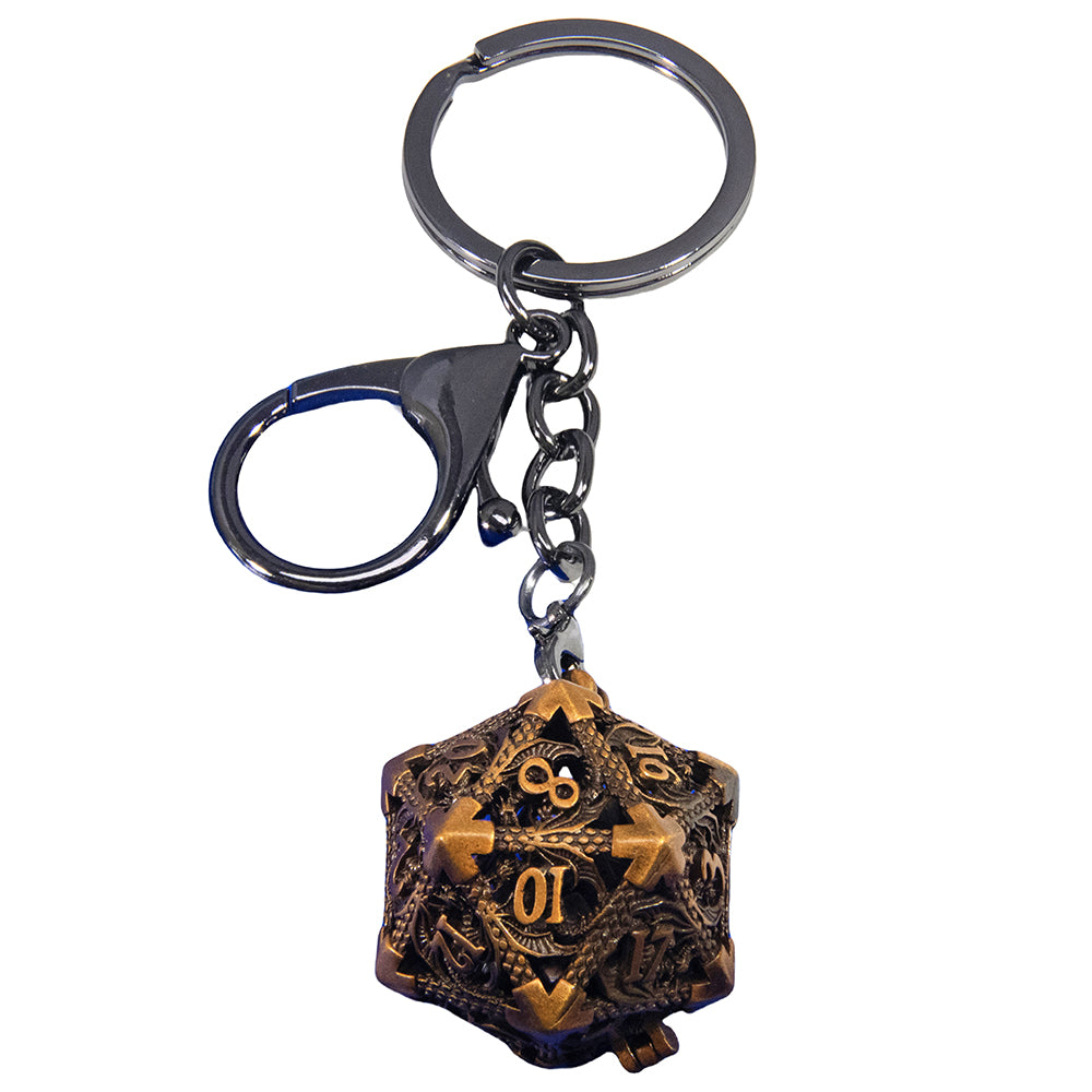 Dragon D20 Dice Keychain Fashion Keyring Ornament Key Chain Pendant Men Gifts