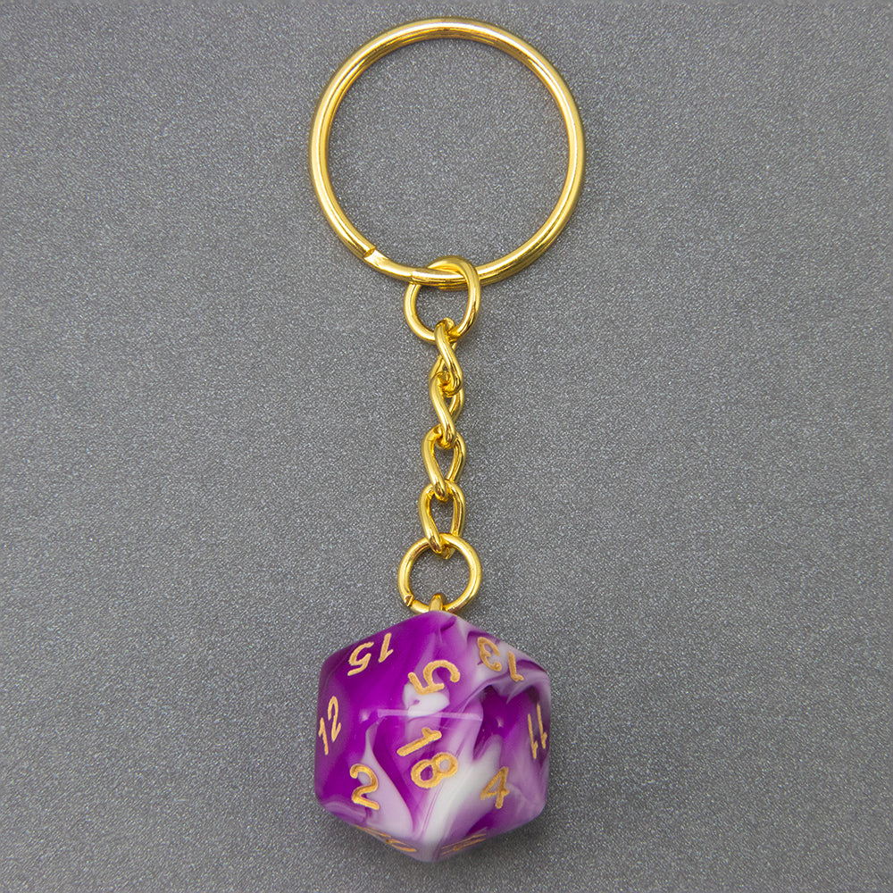 Acrylic Dice Keychains, Dice Key Rings Keyfob for Bag Purse Wallet Cellphone or Car Pendant