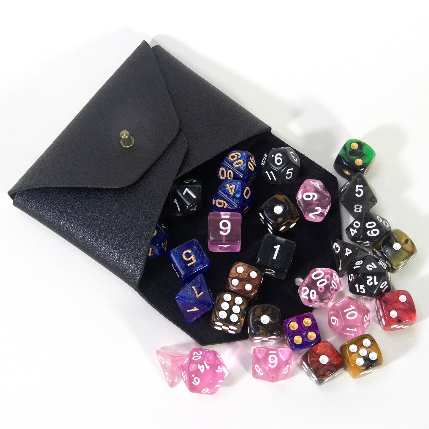 Dice Storage Bag PU Leather Pouch Card Organizer Mini Purses Coin Purse Poker Card, Tarot Card Storage
