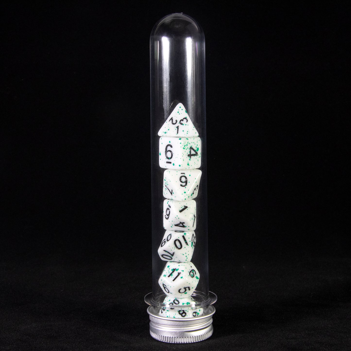 DND Dice 7 Pieces Polyhedral Dice Set with Tube for D&D TRPG Board Game and Role Playing Game Accessories