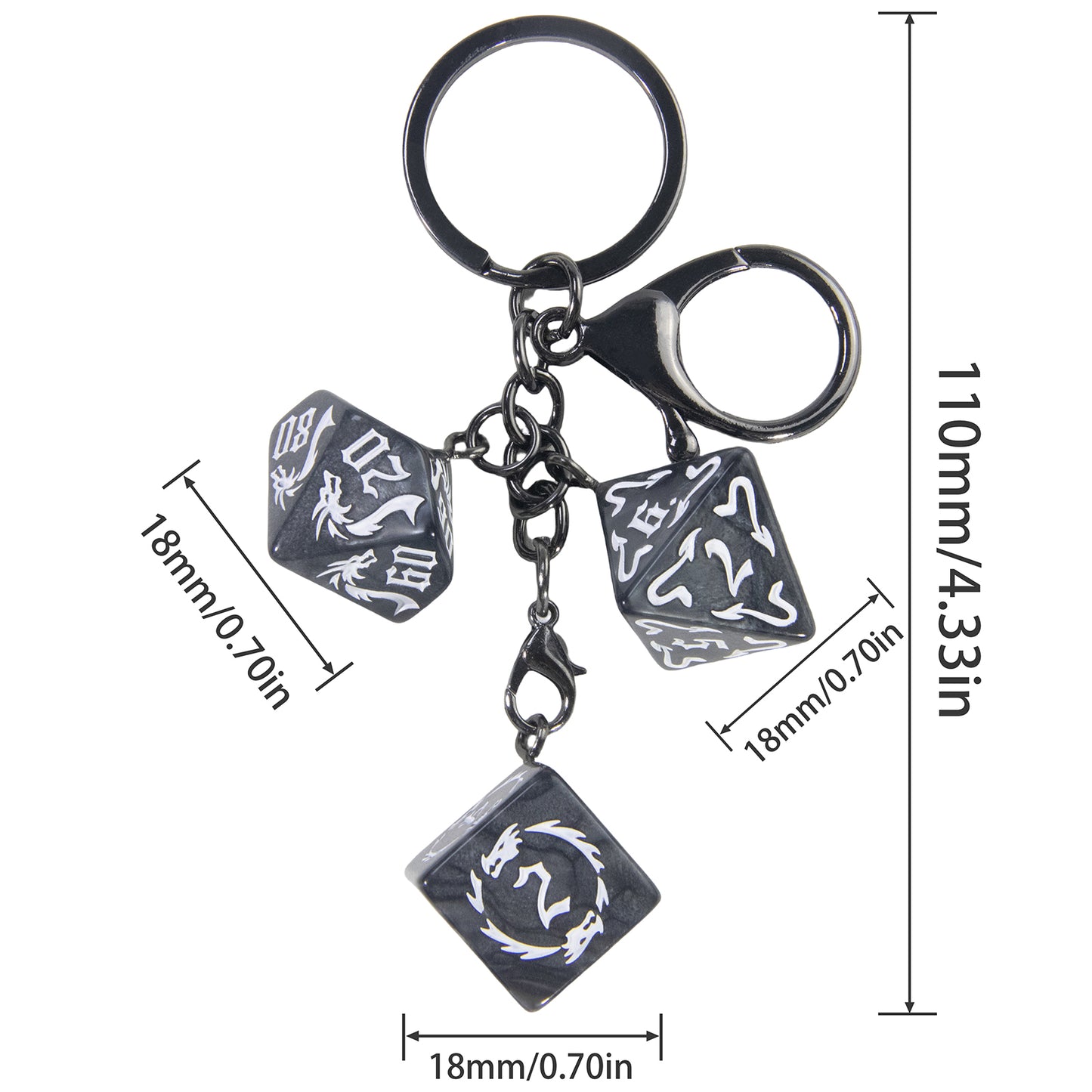 Creative Dice Keychian, Car Pouch Handbag Pendant, Perfect Souvenirs Gift for Table Fans