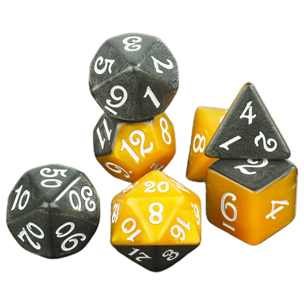 Two Tones Dice Set - 7pcs Polyhedral Dice Role Playing Dice for Dungeons Game Magic Game Board Game Accessories