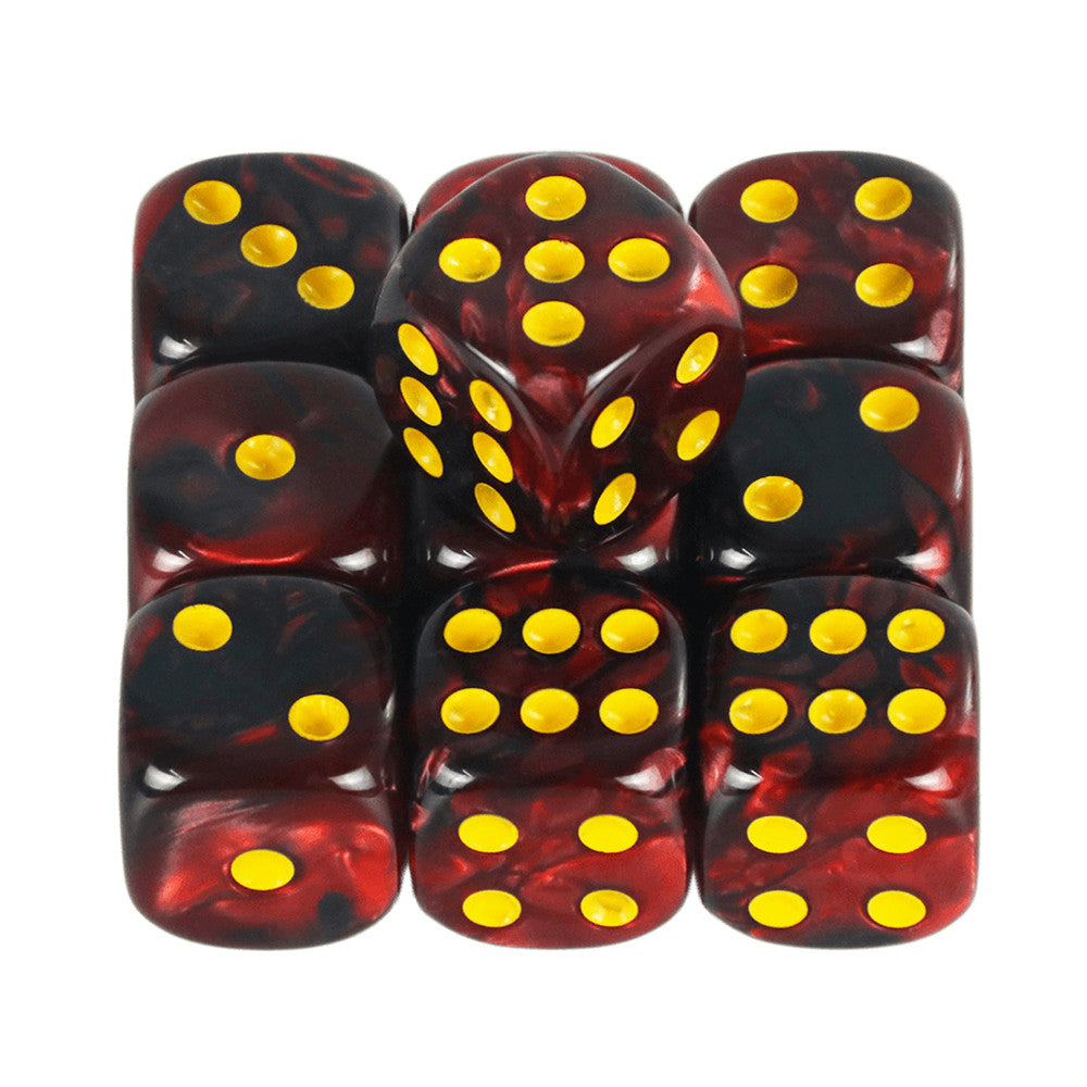 Set of 10pcs 12mm Dice D6 Mixing Color Cube Dice for Board Game, Acrylic Minimalist Game Dice Durable
