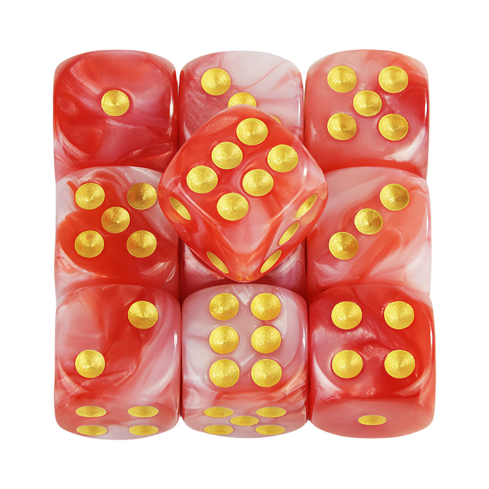 Set of 10pcs 12mm Dice D6 Mixing Color Cube Dice for Board Game, Acrylic Minimalist Game Dice Durable