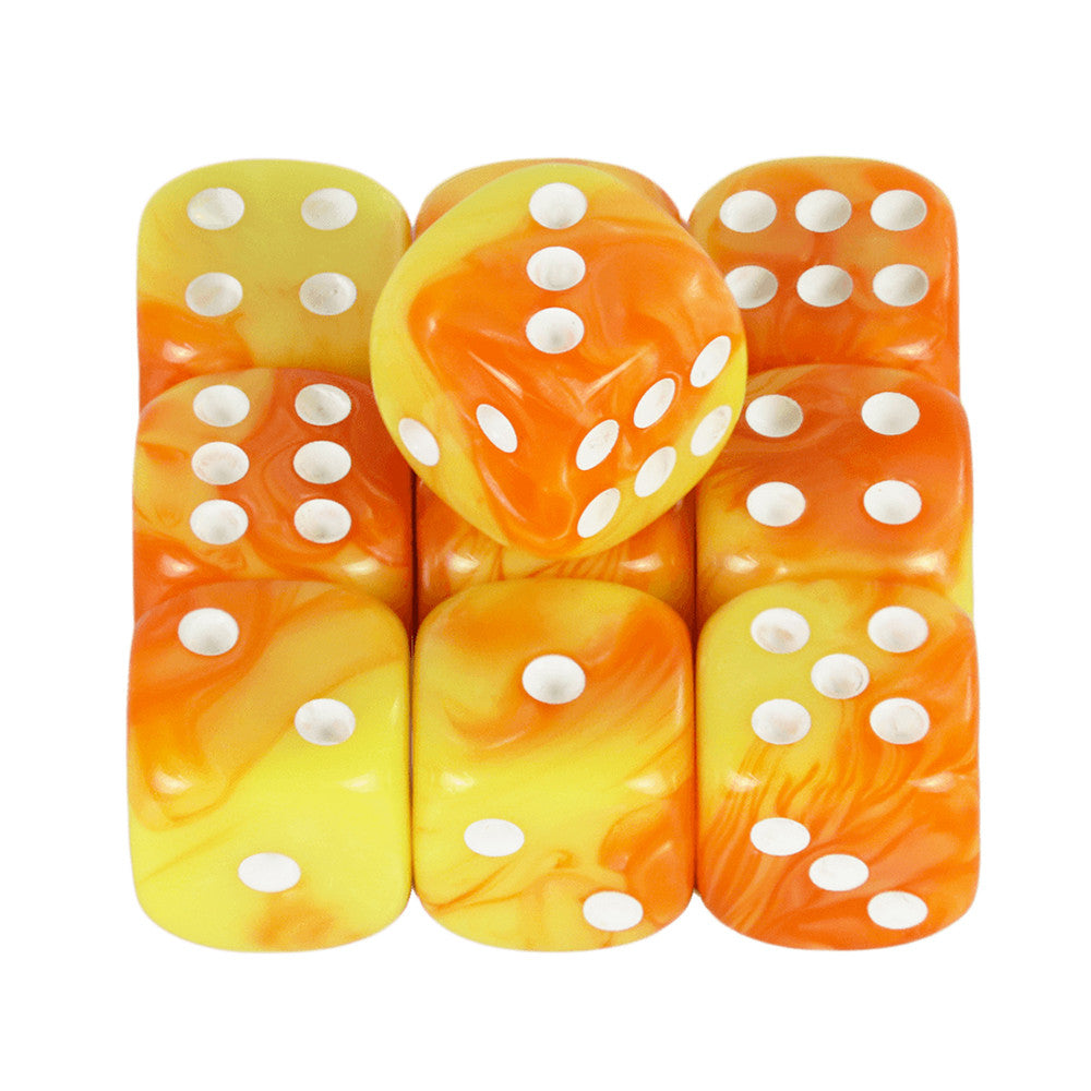 Set of 10pcs 12mm Dice D6 Mixing Color Cube Dice for Board Game, Acrylic Minimalist Game Dice Durable